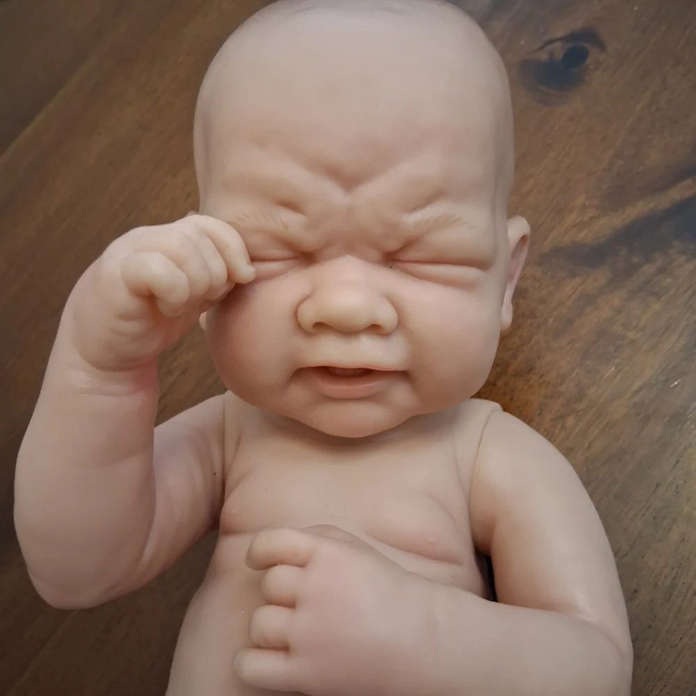 Realistic Baby New Born  Doll with Cream Diaper